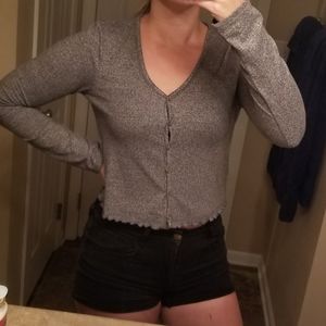 American Eagle Soft & Sexy Button Up Long Sleeve